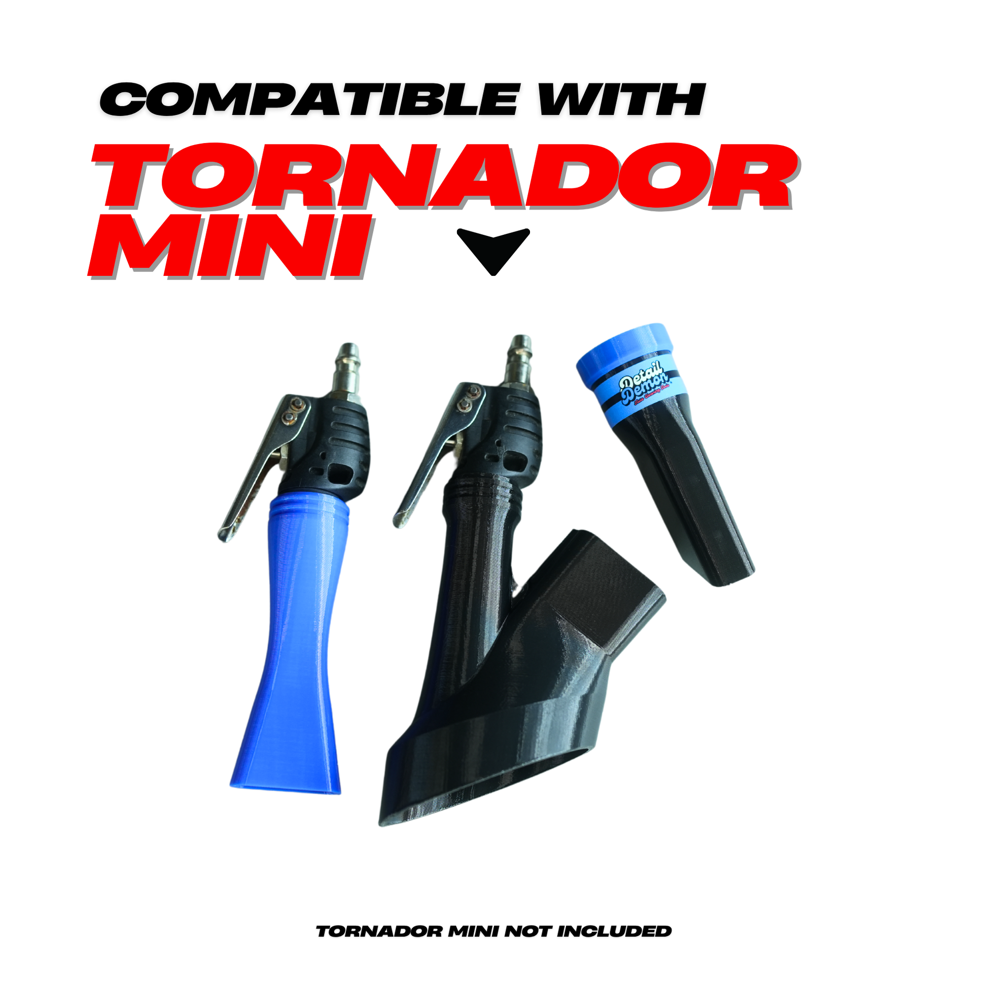Multi Pack - Crevice Air+Vac Oval Attachment & Air Pulse Crevice Tool Compatible with Tornador Mini