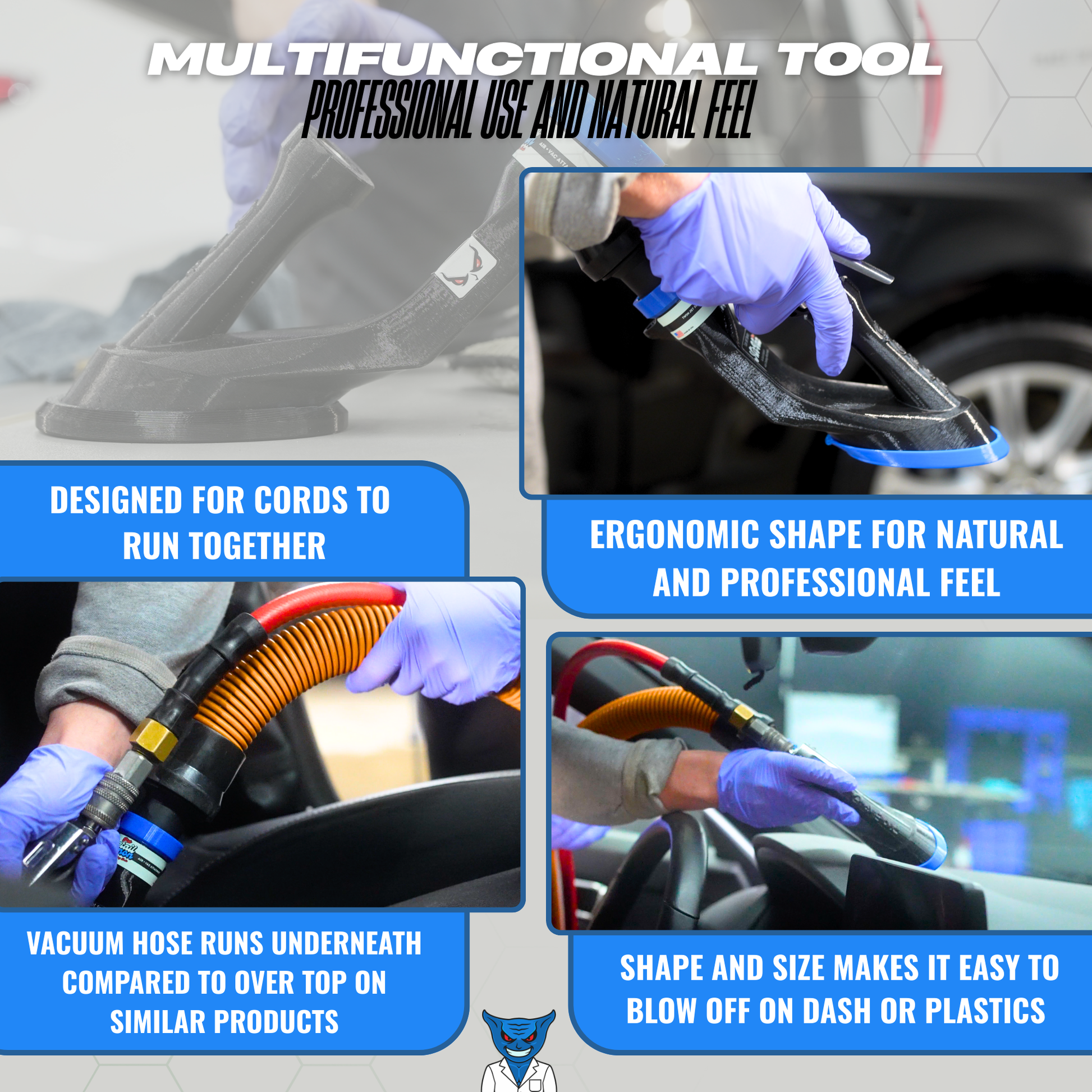 Multi Pack - Air+Vac Attachment & Crevice Air Pulse Attachment for the Tornador Mini Z-007