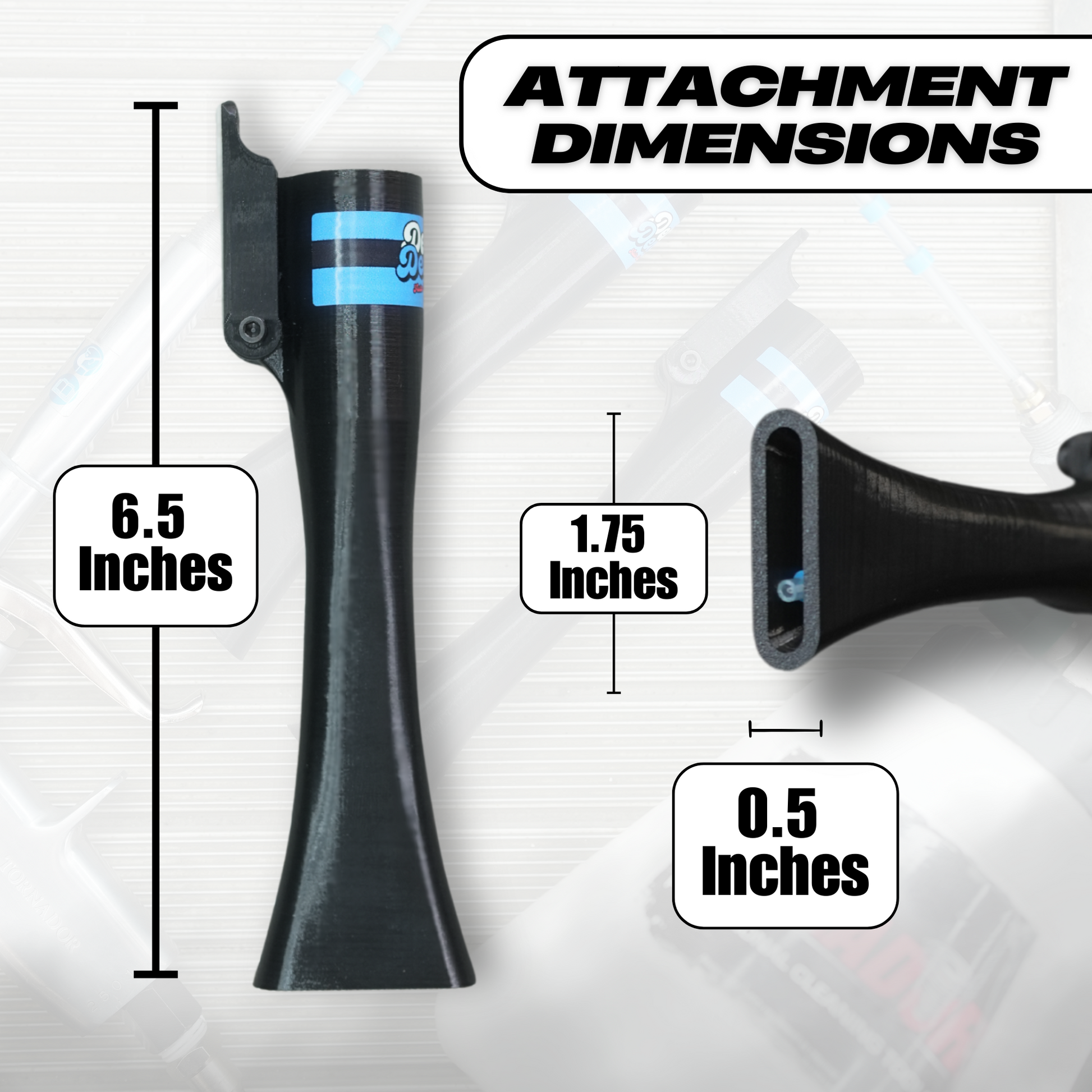 2 Pack - Detail Demon Air Pulse Crevice & Cone Attachments - Compatible with Tornador Z-014 & Z-010 Models