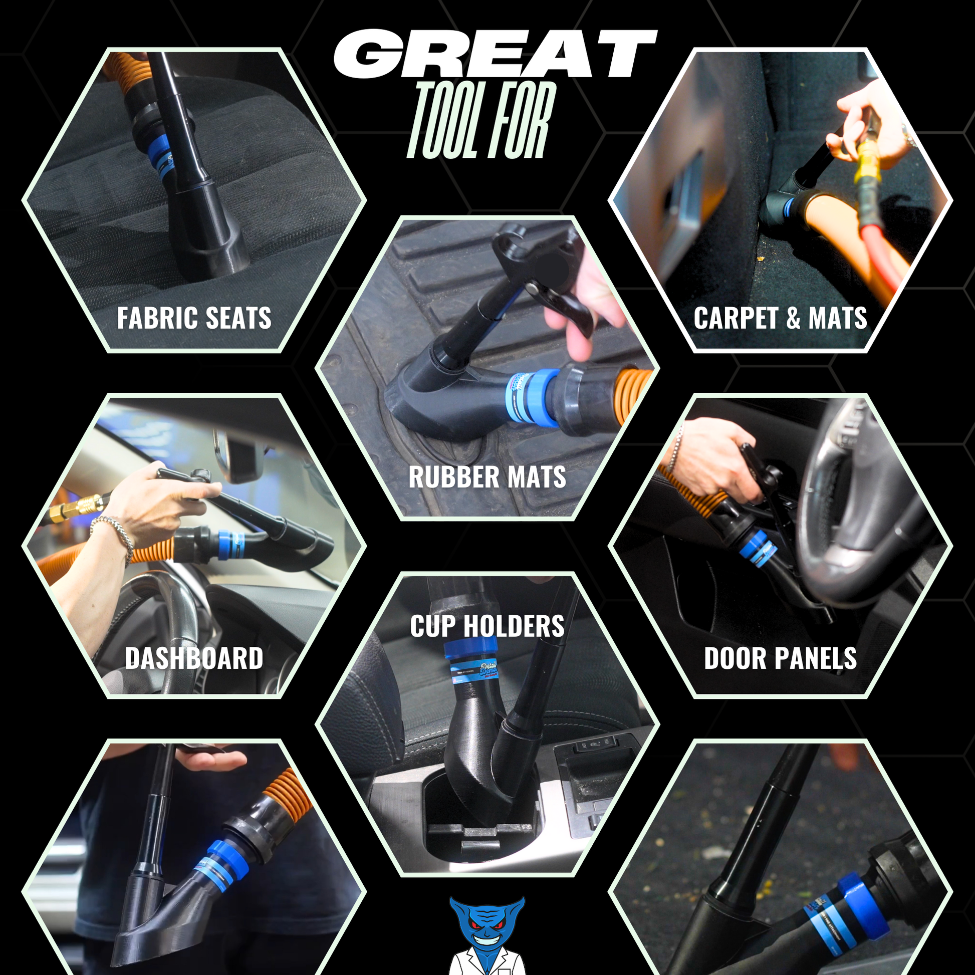 Multi Pack - Air+Vac Oval Attachment & The Rag Company Air Blaster V2