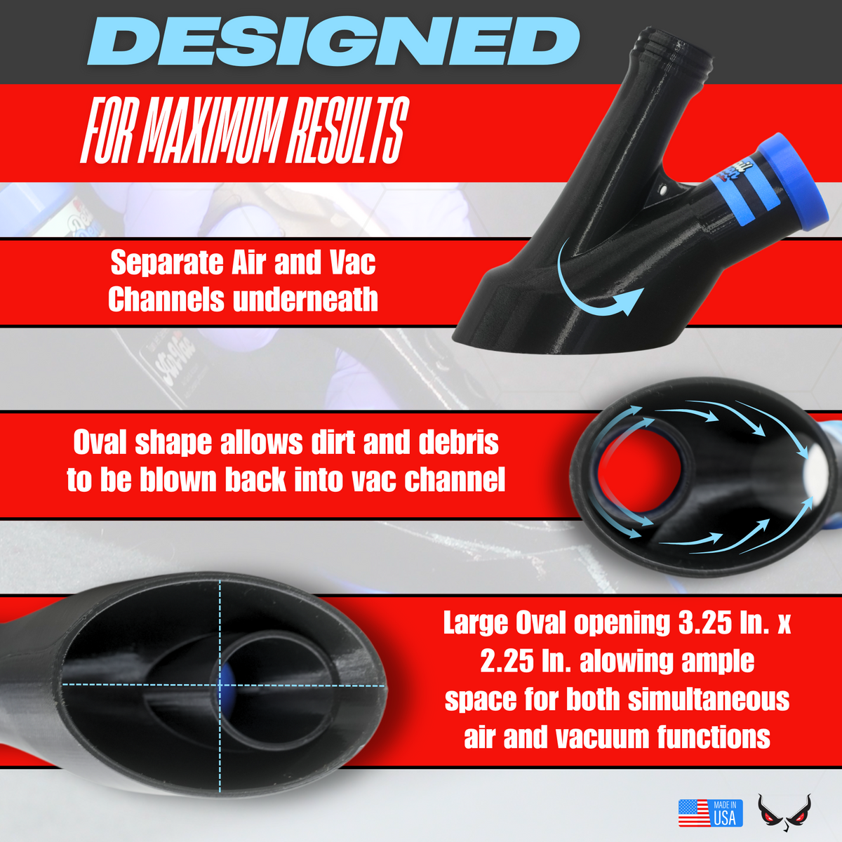 Multi Pack - Air+Vac Attachment & Crevice Air Pulse Attachment for the Tornador Mini Z-007