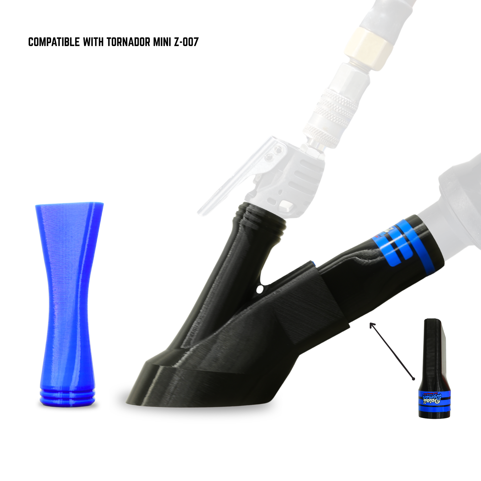 Multi Pack - Crevice Air+Vac Oval Attachment & Air Pulse Crevice Tool Compatible with Tornador Mini