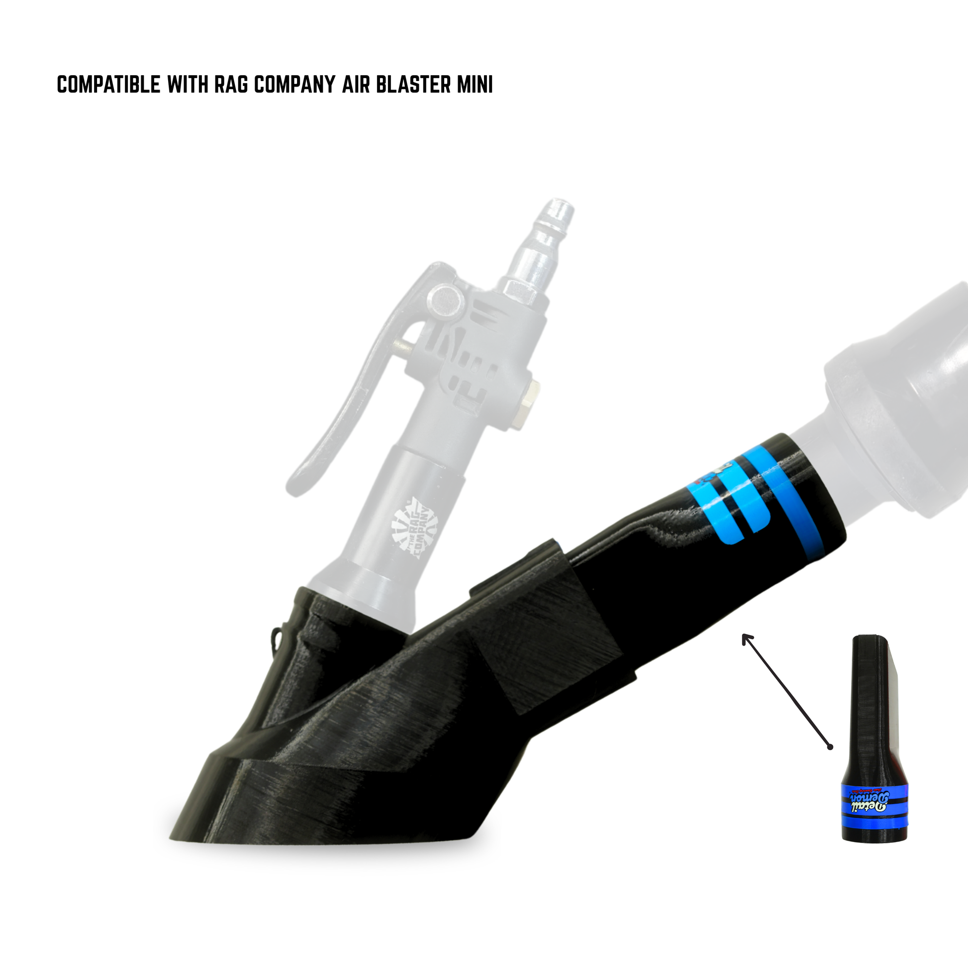 Crevice Air+Vac Oval Attachment compatible with The Rag Company Ultra Air Blaster Mini