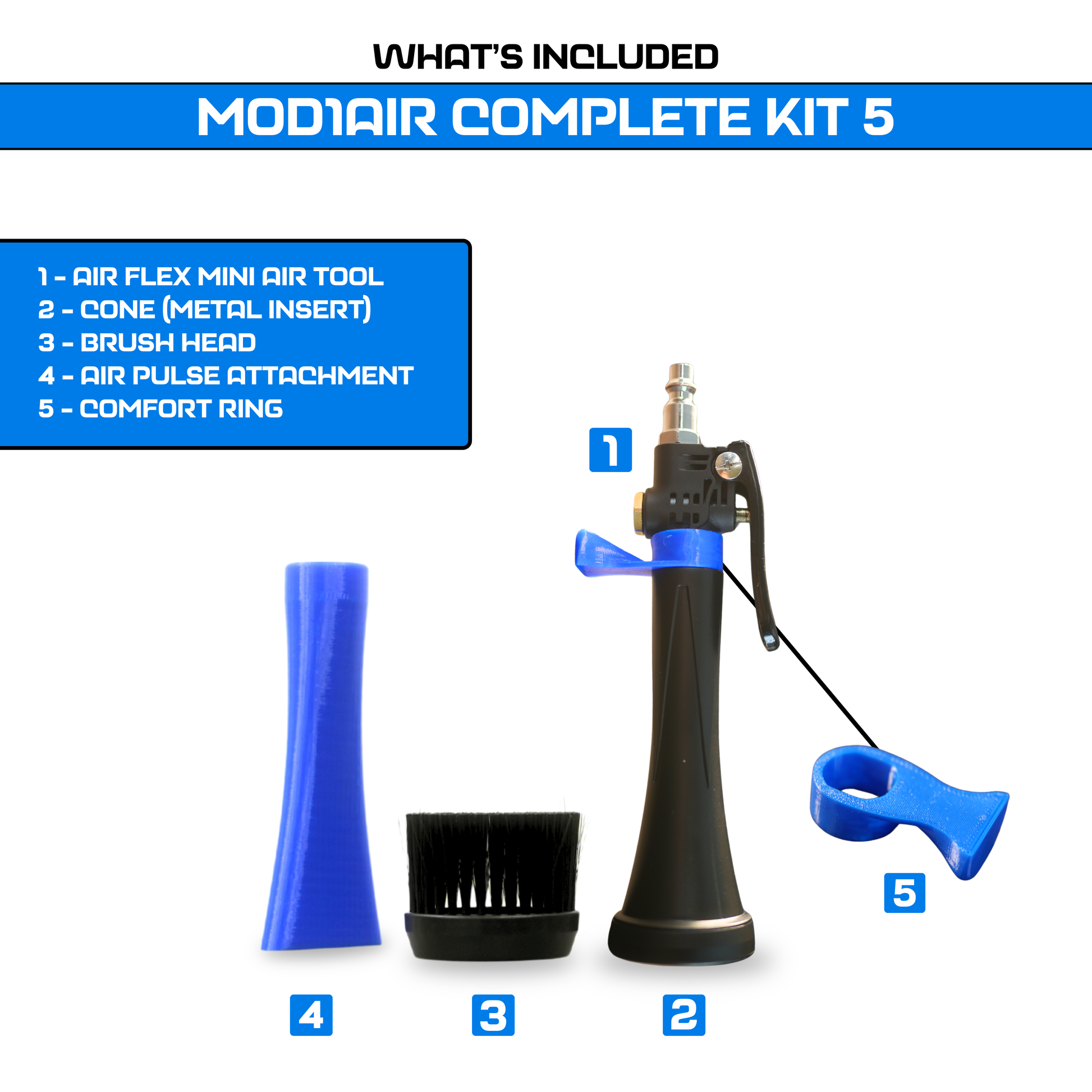 MOD1AIR Basic - Air Tool 5 Piece Modular Detailing Kit