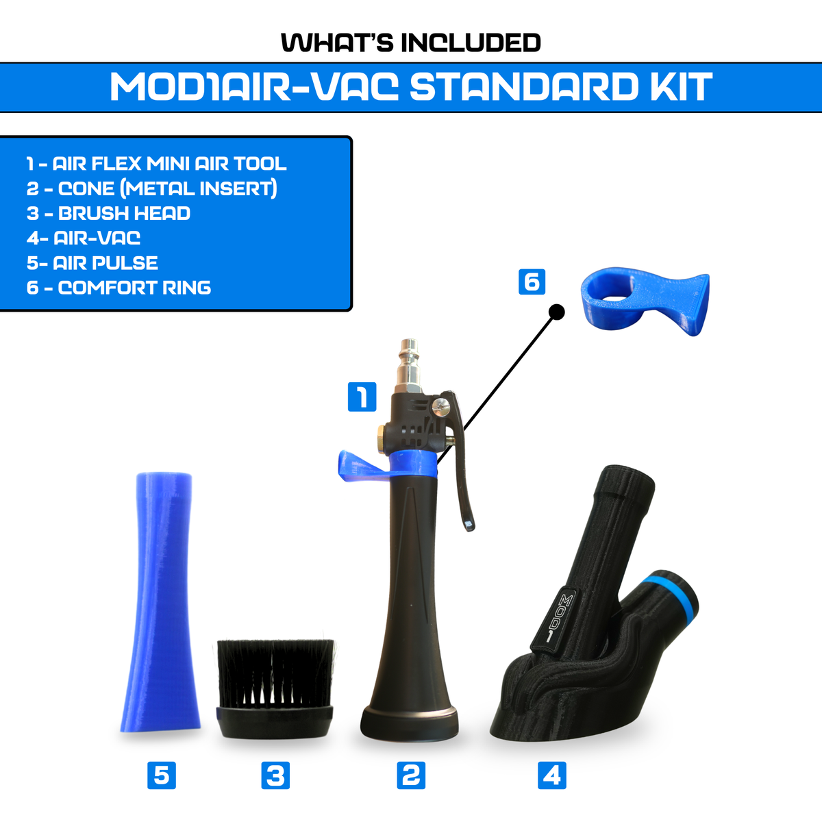 MOD1 Air-Vac Standard Kit - Air Tool Modular Detailing System