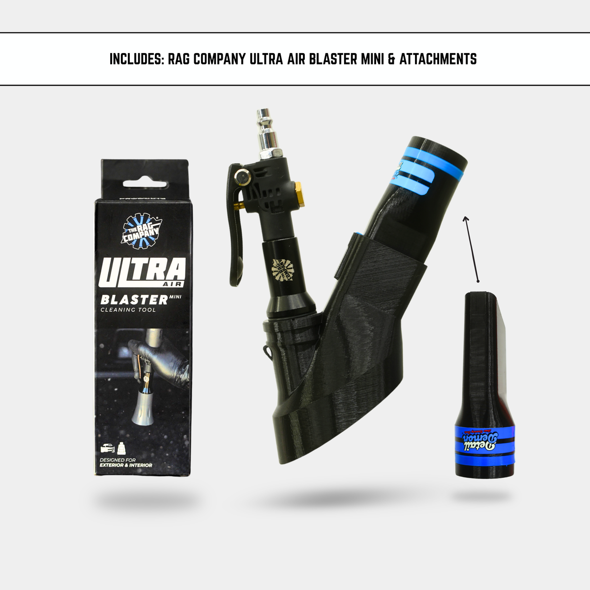 Multi Pack - The Rag Company Ultra Air Blaster Mini & Air-Vac-Crevice Attachment