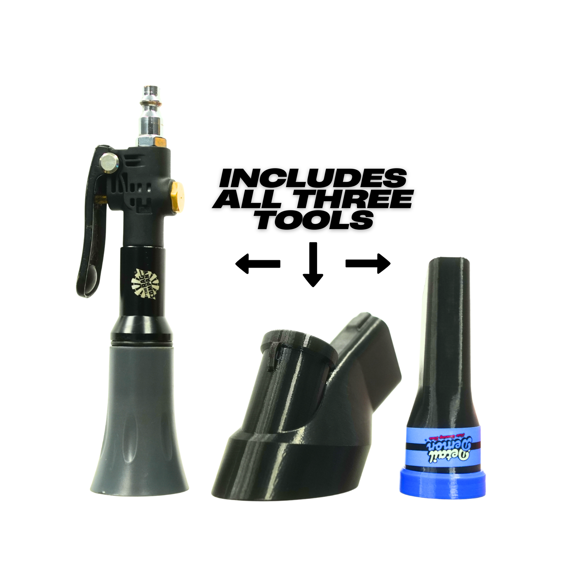 Multi Pack - Crevice Air+Vac Oval Attachment & The Rag Company Air Blaster Mini