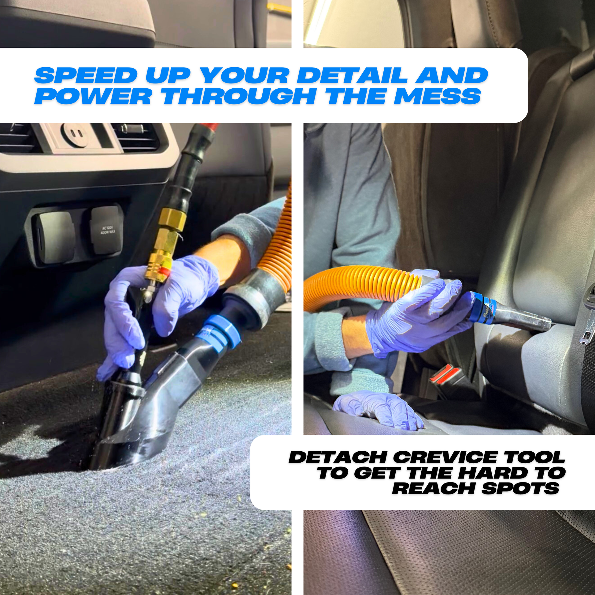 Multi Pack - Crevice Air+Vac Oval Attachment & The Rag Company Air Blaster Mini