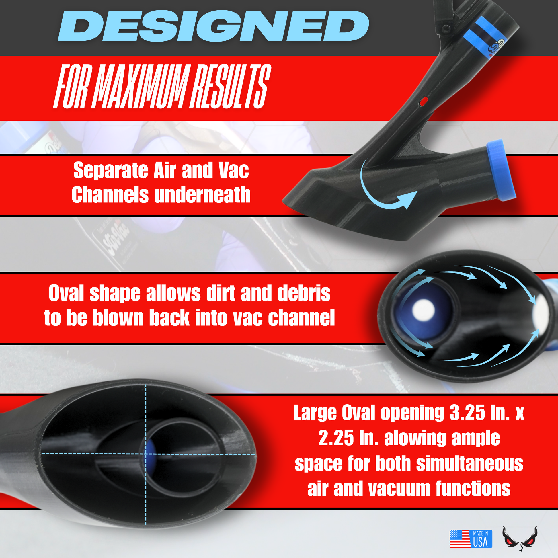 Air+Vac Oval Attachment for the Tornador Z-014