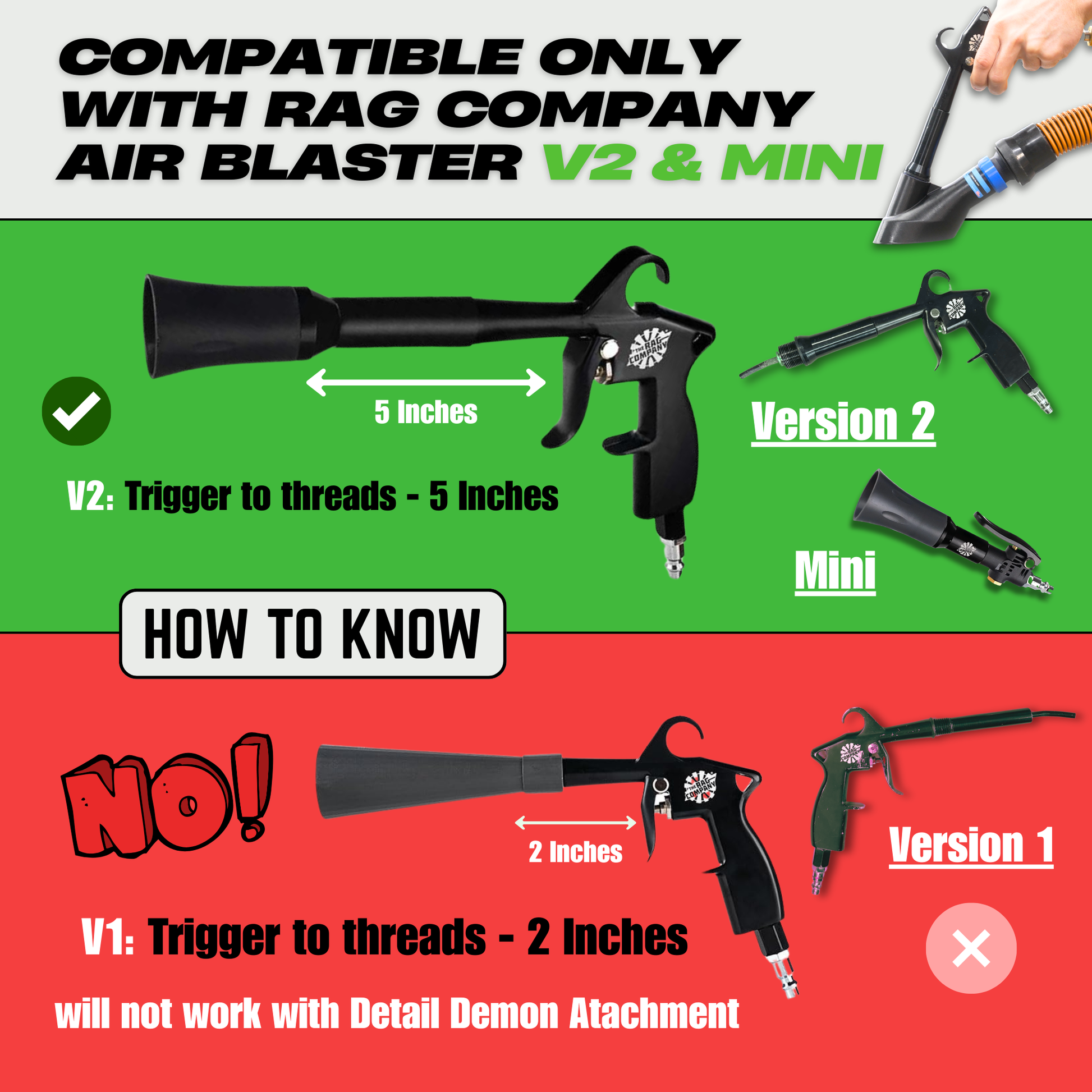 Air+Vac Oval Attachment for the Rag Company Ultra Air Blaster Version 2 & Mini