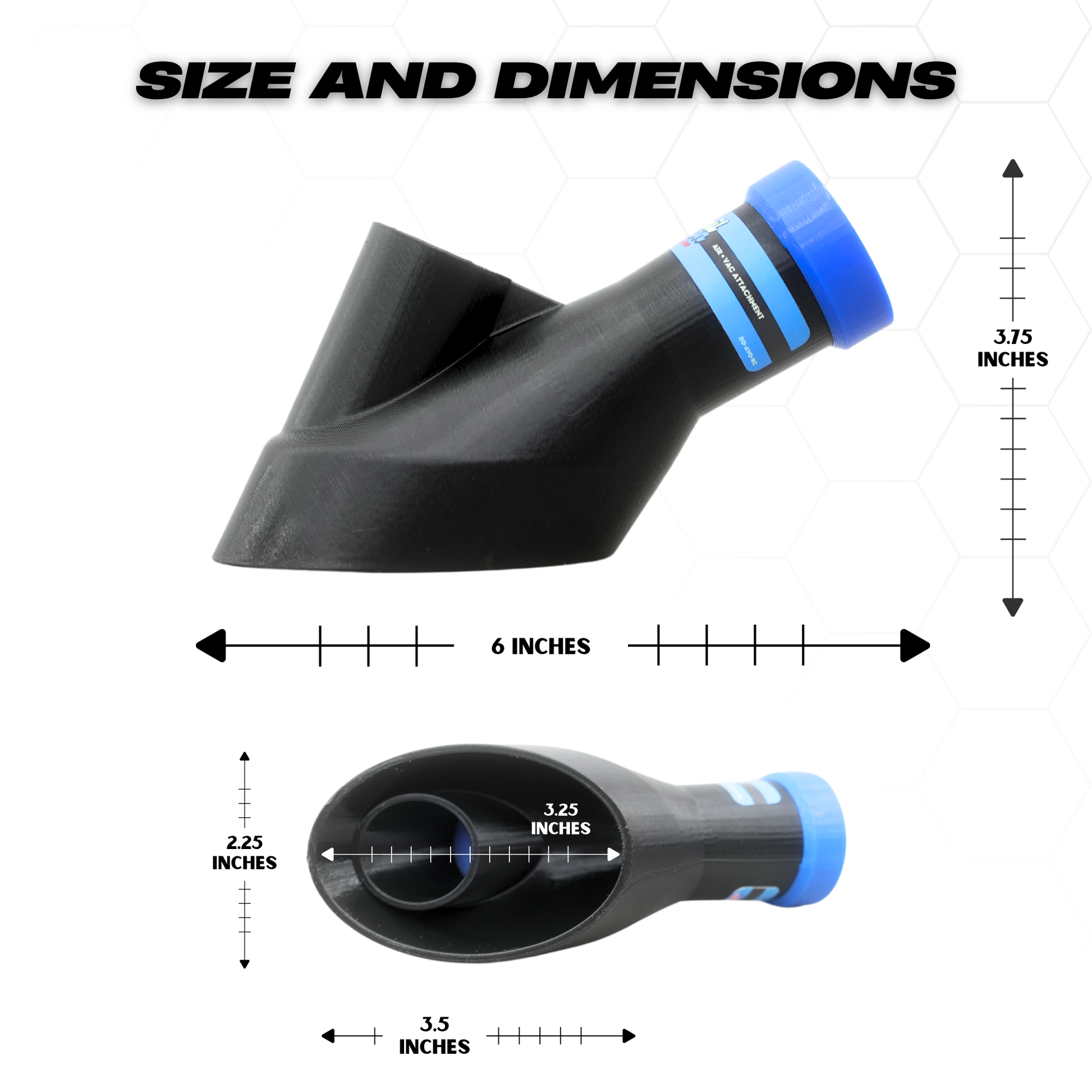 Air+Vac Oval Attachment for the Rag Company Ultra Air Blaster Version 2 & Mini