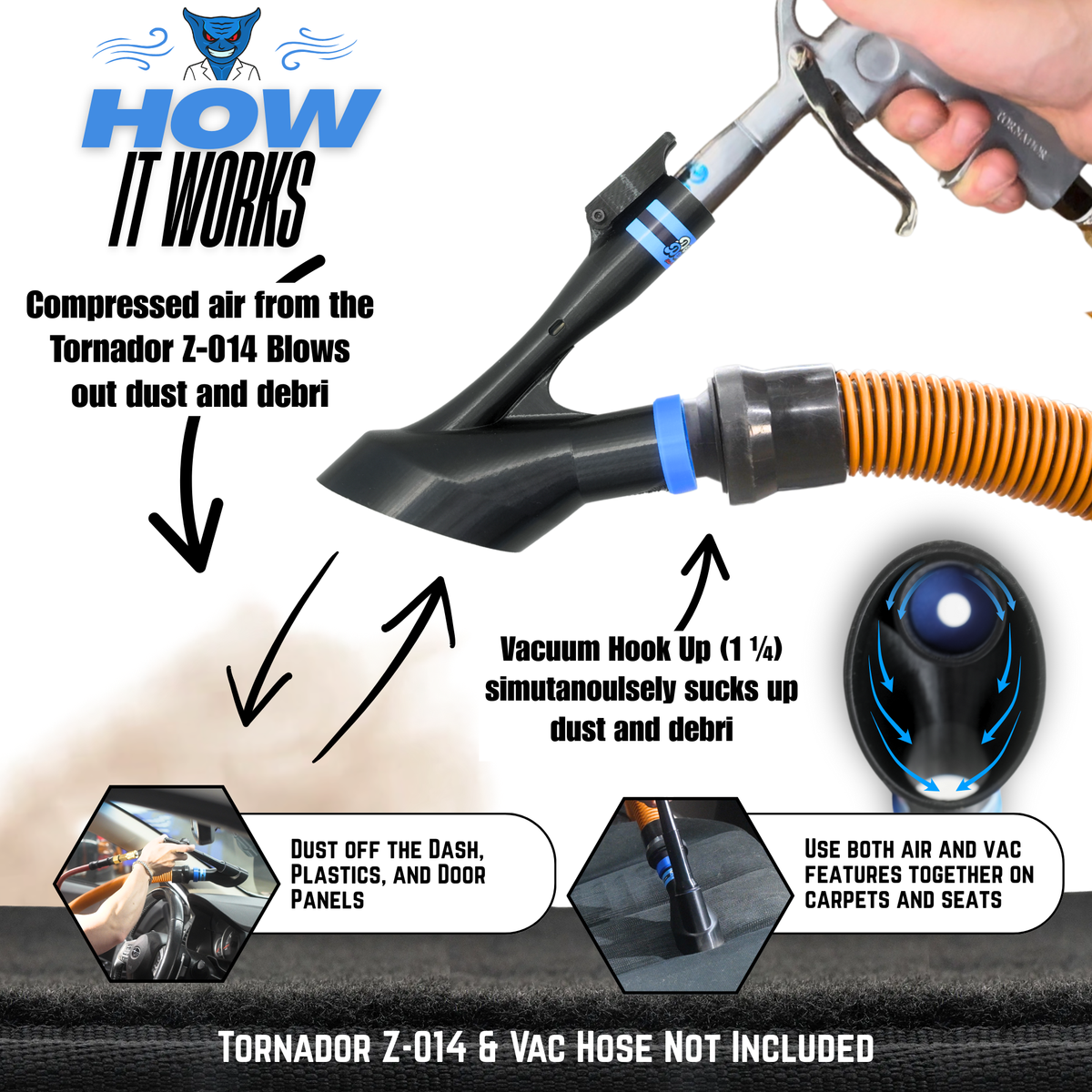 Air+Vac Oval Attachment for the Tornador Z-014